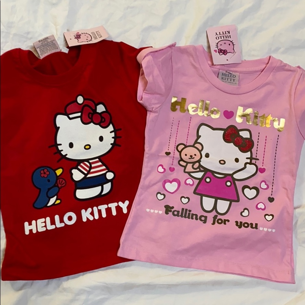 NWT lot of 2 Hello Kitty Shirts size 6/S